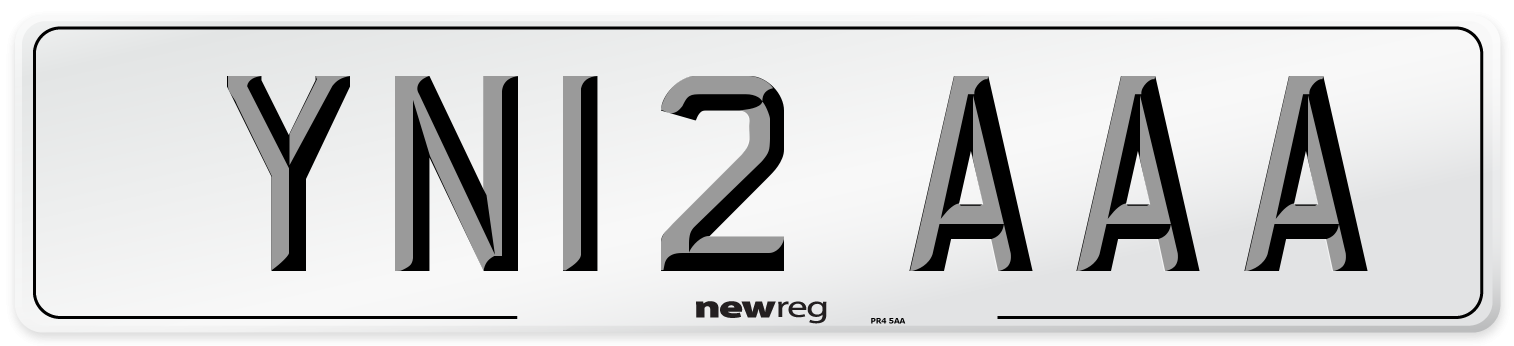 YN12 AAA Number Plate from New Reg